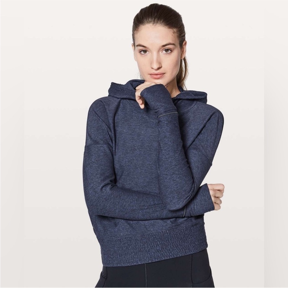 Lululemon Lead The Pack Hoodie Heathered Stony Grape / Black, Rulu, Size 2